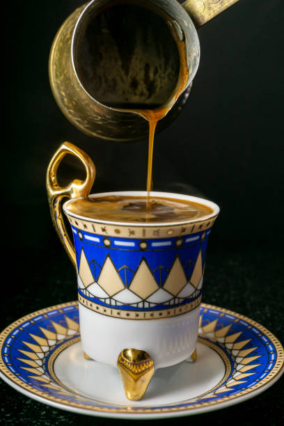 istock Greek coffee in a decorative demitasse cup 1177532160