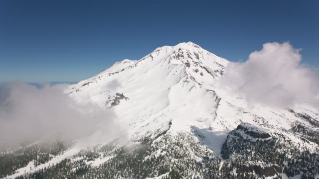 Aerial view of Mount Shasta.