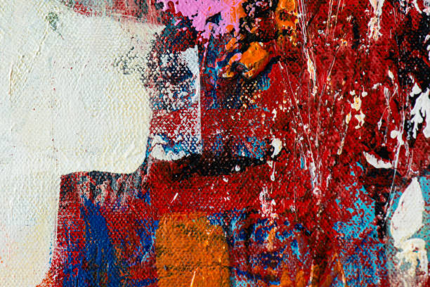 istock Fine Art Abstract Painting Background with Brush Strokes 1177545588