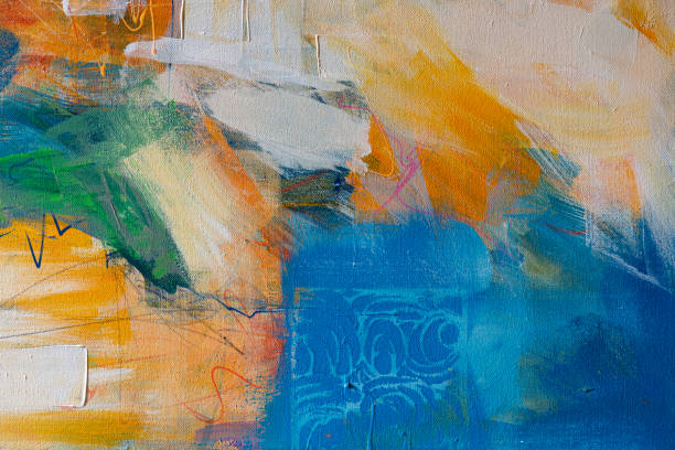 istock Fine Art Abstract Painting Background with Brush Strokes 1177546363