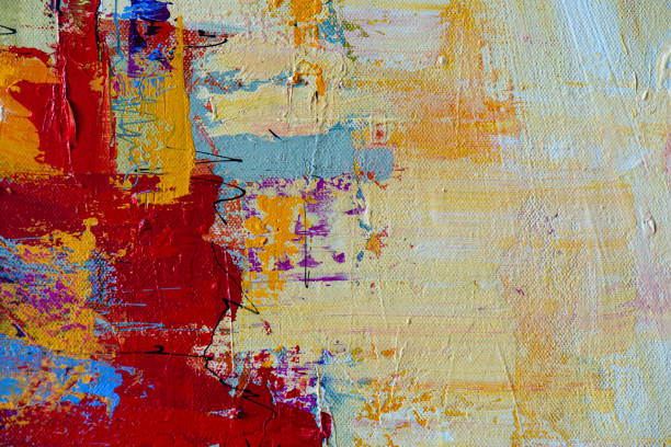 istock Fine Art Abstract Painting Background with Brush Strokes 1177546739