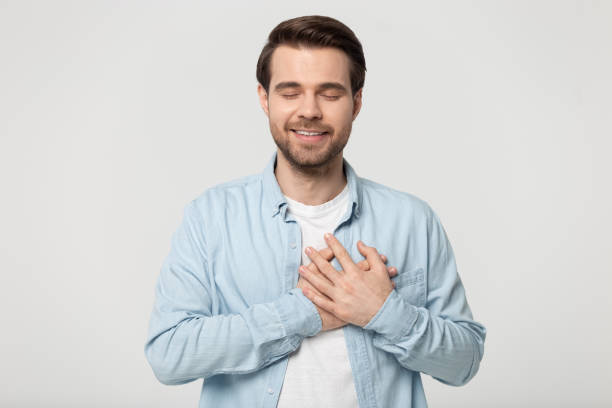 istock Head shot portrait young man folding crossed hands on chest. 1177546799