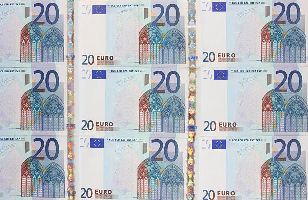 vinte euros - nota de vinte euros - fotografias e filmes do acervo