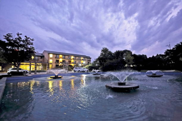 istock Storm cloud meets fountain 1177547979