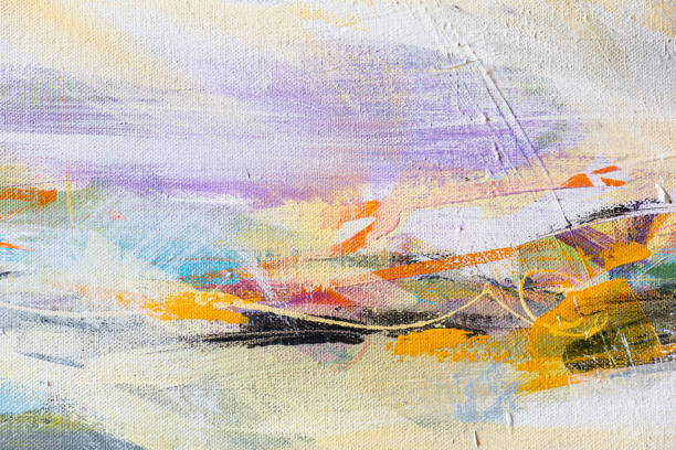 istock Fine Art Abstract Painting Background with Brush Strokes 1177548364