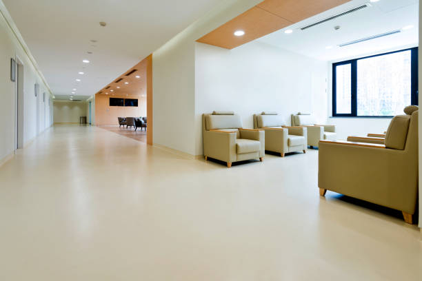 istock Armchairs in hospital rest area 1177553832