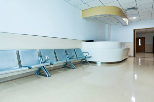 istock Empty seats in hospital nurses station 1177553883