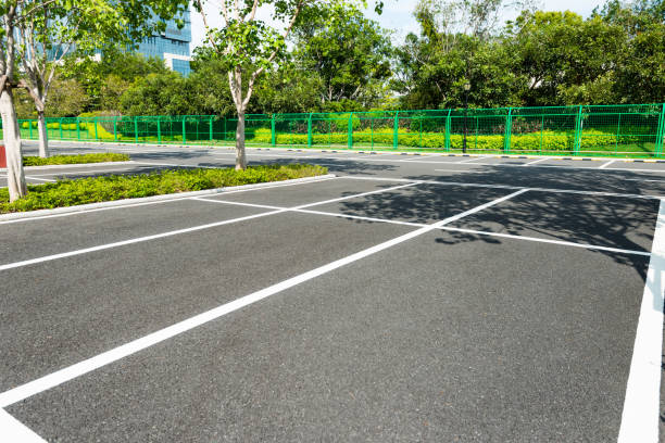 istock Empty parking lot in city street 1177557979