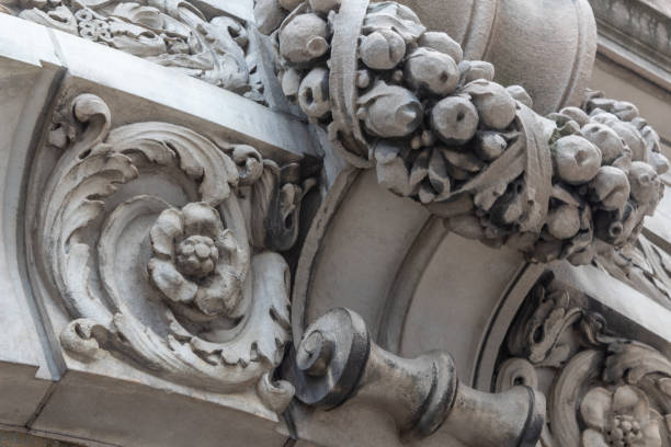 istock Elaborate stone carving from face of a public building 1177558071