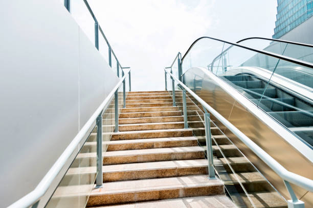 istock The escalator and staircase in city 1177559477