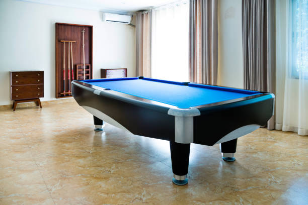 istock Pool ball table in games room 1177566369