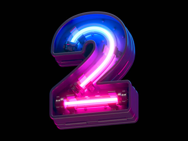 Ultraviolet neon futuristic. Ultraviolet neon futuristic. number 2 photos stock pictures, royalty-free photos & images