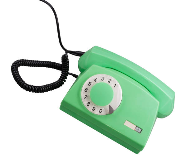 istock Old Green Rotary Telephone isolated 1177574990