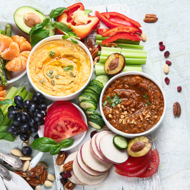 istock Healthy vegan snacks and dips. 1177575226