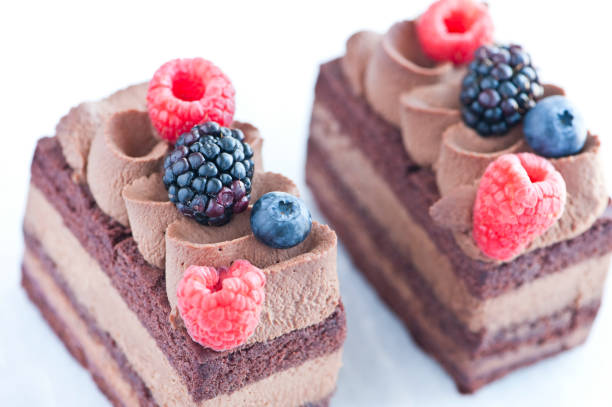 istock Berry fruits chocolate cake 1177583143