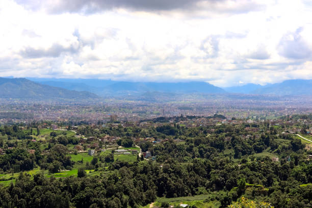 istock Aerial view of Fields and Kathmandu valley 1177589112