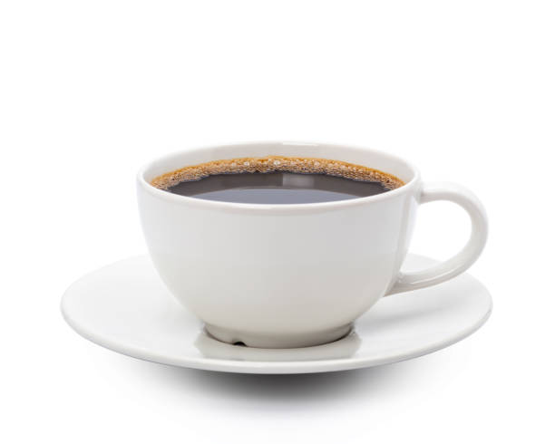 istock White cup of black coffee isolated on white background with clipping path 1177589261
