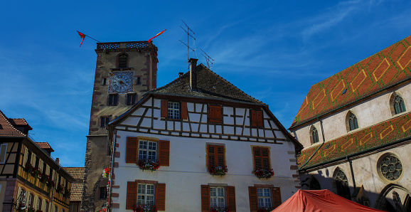 in Alsace next to colmar , the old town of Ribeauvillé