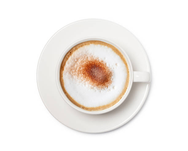 istock coffee cup top view  isolated on white background. with clipping path. 1177590210