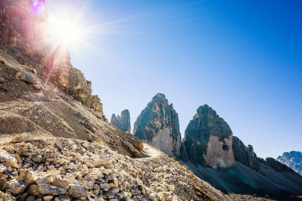 Spectacular mountain scenery in Dolomite Alps, Italy