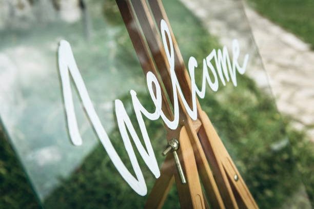 istock Close-up welcome sign - Welcome. 1177596078