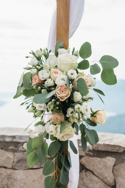 istock Beautiful wedding arch with flowers 1177597188