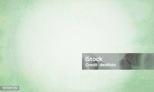 istock Horizontal vector Illustration of an empty light green pale colored grungy textured stock background 1177597251