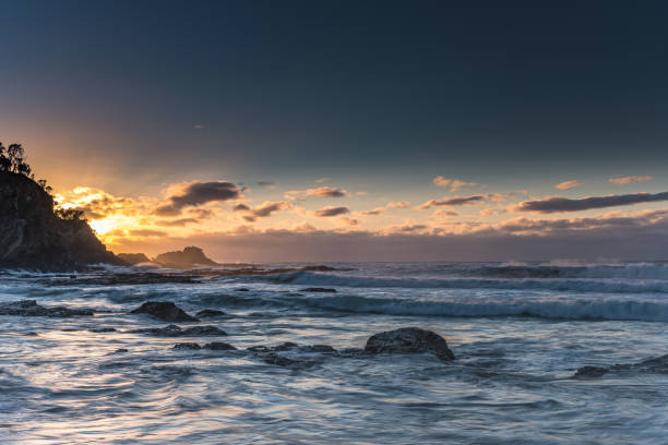 istock Rocky Sunrise Seascape 1177598643
