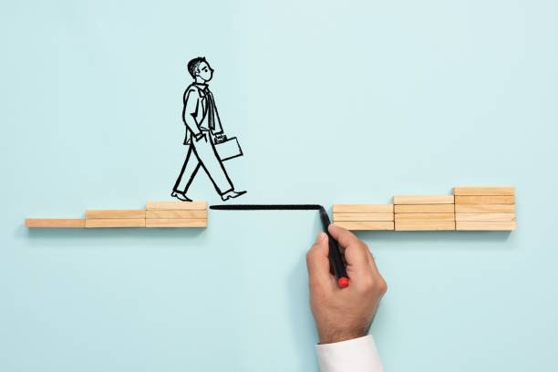 Career Planning and Challenge Concept. Businessman Getting Help Achieving Goals.