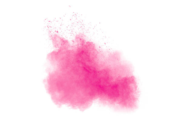 istock Pink powder explosion on white background.Pink dust splash cloud on background. 1177606195