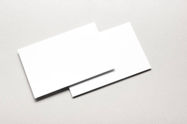 istock Business cards blank. Mockup on color background. Flat Lay. copy space for text 1177606391