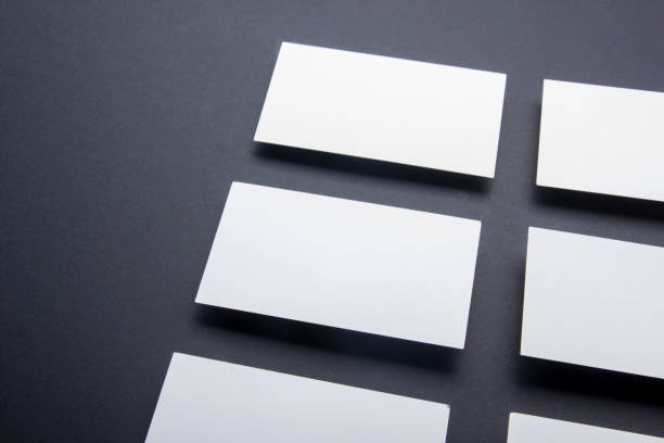 istock Business cards blank. Mockup on color background. Flat Lay. copy space for text 1177606917