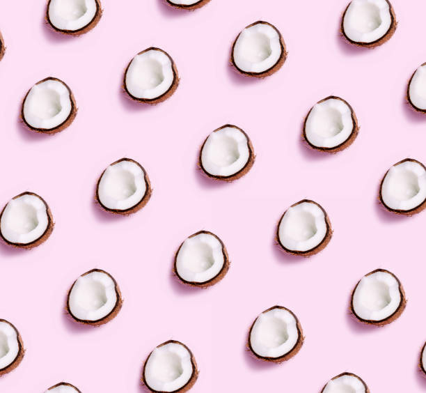 istock Coconut on pink background. Minimal concept. 1177607357