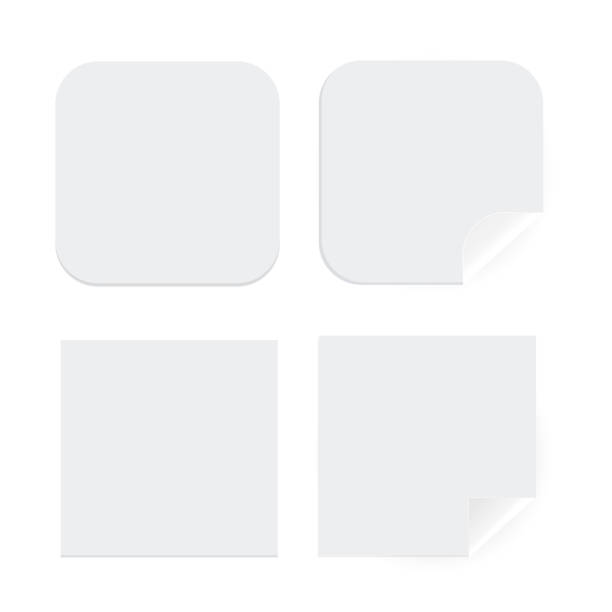 istock The round adhesive sticker is blank, simulated with curved corners. Blank white circular stripe And white circle vector sticker 1177613417