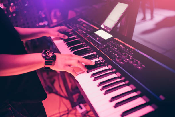 istock Musicians are playing keyboards in concert. 1177614444