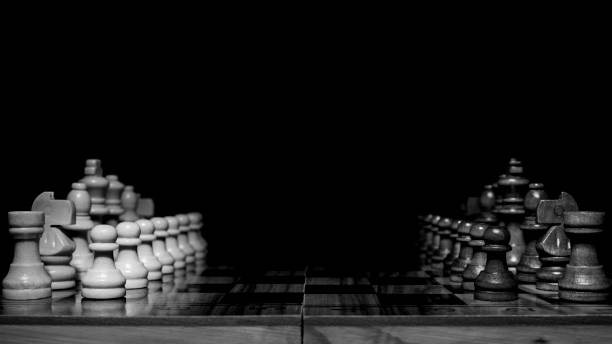 istock Chess photographed on a chessboard 1177614462