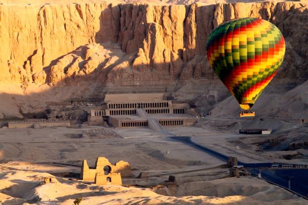 Hodhodsoliman Hot Air Balloon Ride luxor Egypt Hot air balloons rides in Luxor Egypt with hod hod soliman hot air balloons luxor thebes stock pictures, royalty-free photos & images