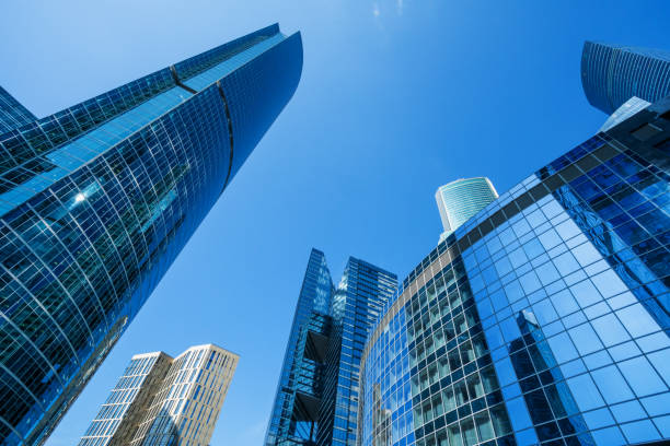 istock Modern skyscrapers at financial district 1177618453