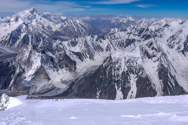 Concordia is the name for the confluence of the mighty Baltoro Glacier and the Godwin-Austen Glacier, in the heart of the Karakoram range of Pakistan