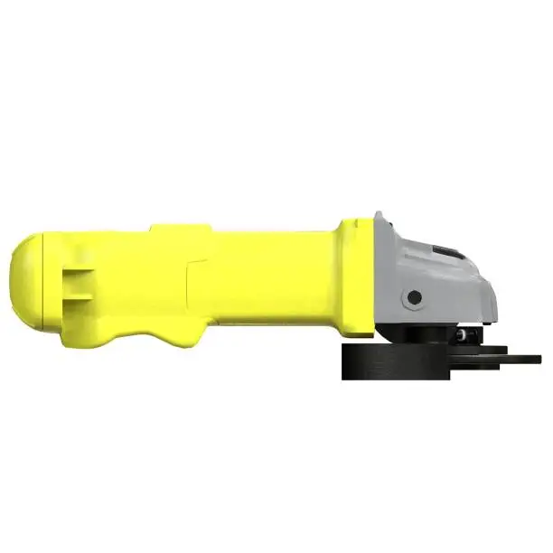 3D rendering illustration of an angle grinder