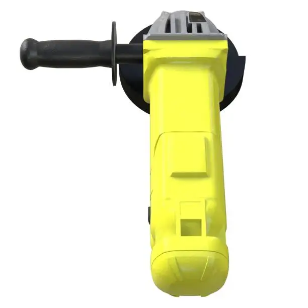 3D rendering illustration of an angle grinder