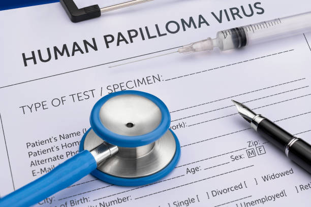 Human Papilloma Virus - HPV Medical Test Human Papilloma Virus, Healthcare And Medicine, Medical Test, Vaccination, Syringe human papilloma virus photos stock pictures, royalty-free photos & images