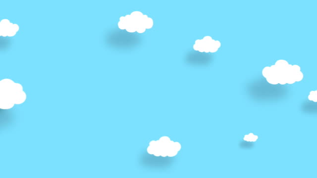 4k Blue Sky Full Of Clouds Moving Right To Left Cartoon Sky Background Flat  Animation Alpha Luma Matte Included Stock Video - Download Video Clip Now -  iStock