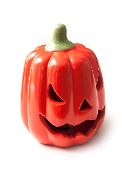 istock decorative pumpkin for halloween on white background 1177635261