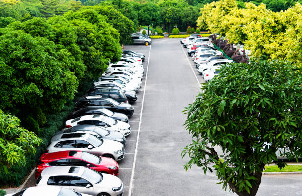istock Cars in parking garage background 1177635766