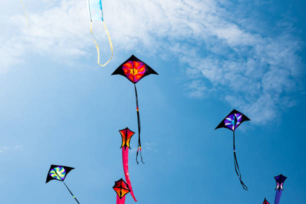 istock Kites with blue sky and white clouds 1177636278