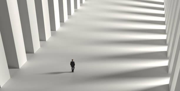 istock Businessman walking on corridor 1177636384