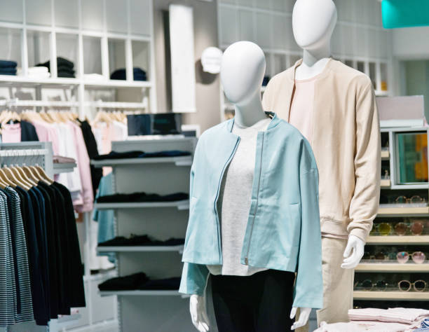 istock Mannequins in modern clothing store 1177637705