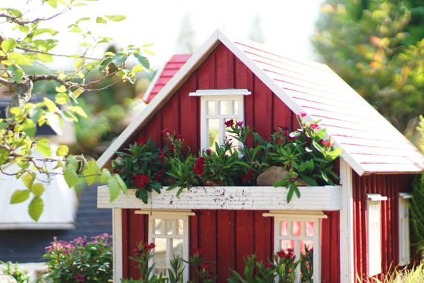 istock Cute gardens and forest homes. 1177638427
