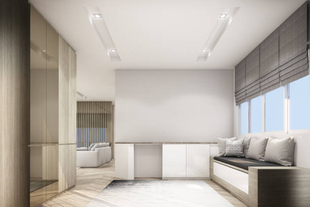 istock Living area modern contemporary style. 3d rendering 1177647773